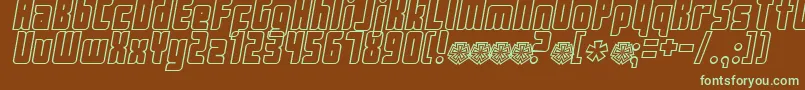 Шрифт Push – зелёные шрифты на коричневом фоне