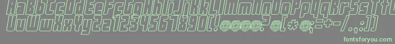 Push Font – Green Fonts on Gray Background