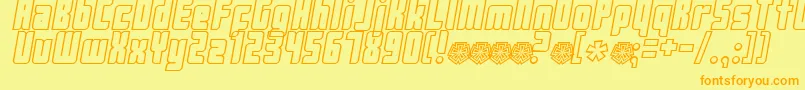 Push Font – Orange Fonts on Yellow Background
