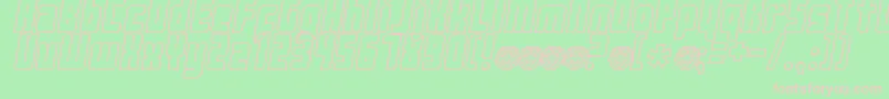 Push Font – Pink Fonts on Green Background