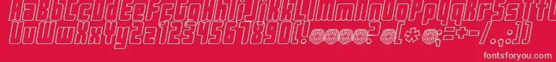 Push Font – Pink Fonts on Red Background