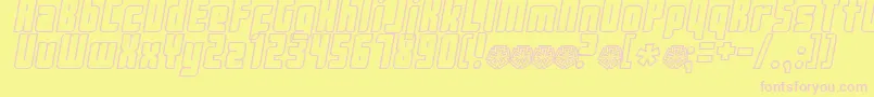 フォントPush – ピンクのフォント、黄色の背景
