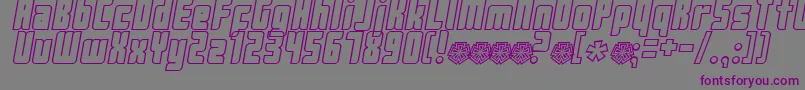 フォントPush – 紫色のフォント、灰色の背景