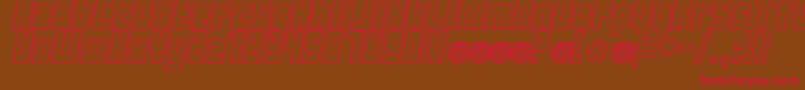 Push Font – Red Fonts on Brown Background