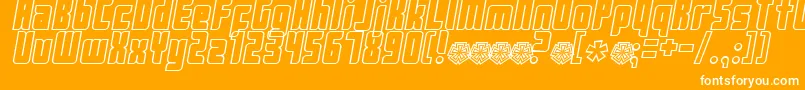 Push Font – White Fonts on Orange Background