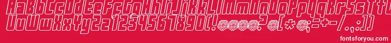Push Font – White Fonts on Red Background