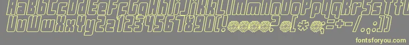 Push Font – Yellow Fonts on Gray Background