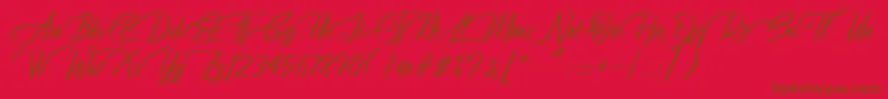 AtziluthScript Font – Brown Fonts on Red Background