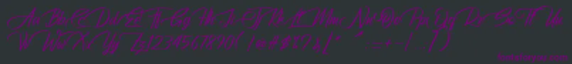 AtziluthScript Font – Purple Fonts on Black Background