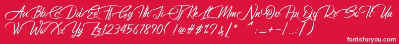 AtziluthScript Font – White Fonts on Red Background
