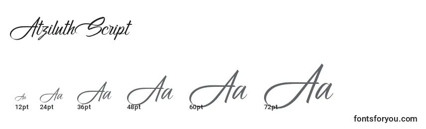 AtziluthScript Font Sizes