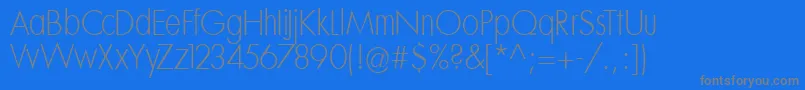 Mksansseriflighttallx Font – Gray Fonts on Blue Background