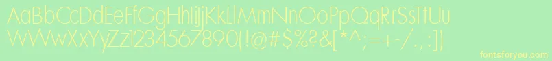 Mksansseriflighttallx Font – Yellow Fonts on Green Background