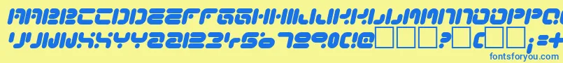 FunkyKnut Font – Blue Fonts on Yellow Background