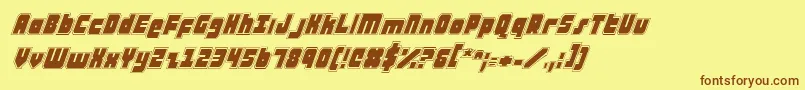 AlphaTaurusProItalic Font – Brown Fonts on Yellow Background