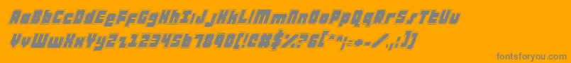 AlphaTaurusProItalic Font – Gray Fonts on Orange Background