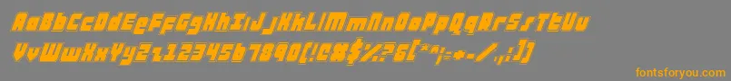 AlphaTaurusProItalic Font – Orange Fonts on Gray Background