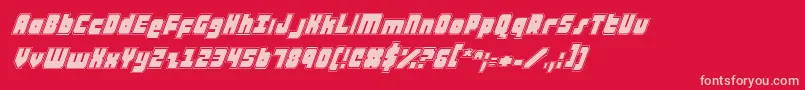 AlphaTaurusProItalic Font – Pink Fonts on Red Background