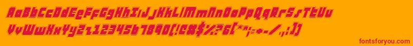 AlphaTaurusProItalic Font – Red Fonts on Orange Background