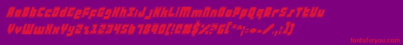 AlphaTaurusProItalic Font – Red Fonts on Purple Background