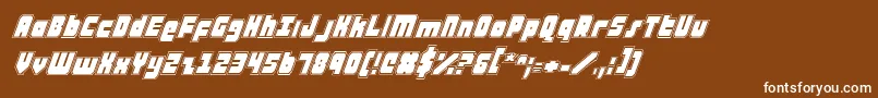 AlphaTaurusProItalic Font – White Fonts on Brown Background