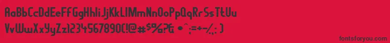 Fragileb Font – Black Fonts on Red Background