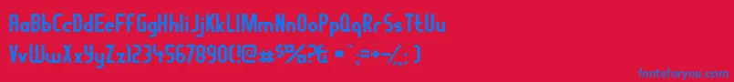 Fragileb Font – Blue Fonts on Red Background