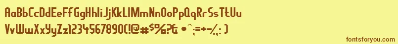 Fragileb Font – Brown Fonts on Yellow Background