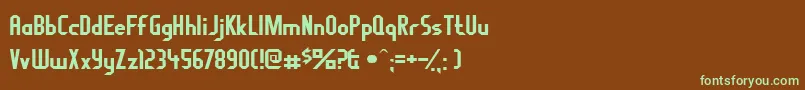 Шрифт Fragileb – зелёные шрифты на коричневом фоне
