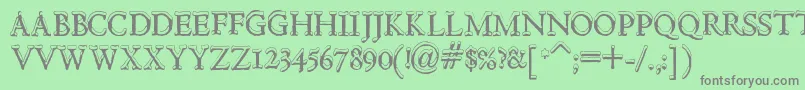 HultogSnowdrift Font – Gray Fonts on Green Background