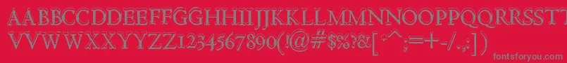 HultogSnowdrift Font – Gray Fonts on Red Background