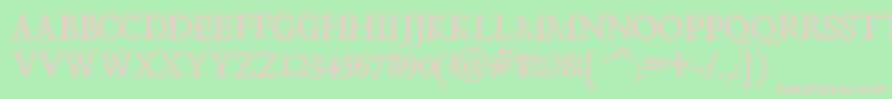 HultogSnowdrift Font – Pink Fonts on Green Background