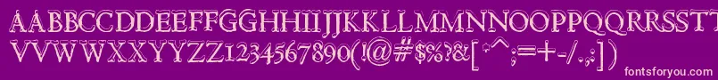 HultogSnowdrift Font – Pink Fonts on Purple Background