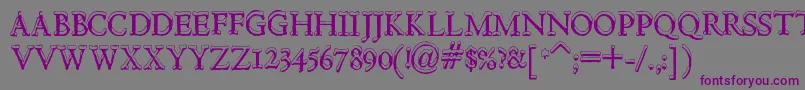 HultogSnowdrift Font – Purple Fonts on Gray Background