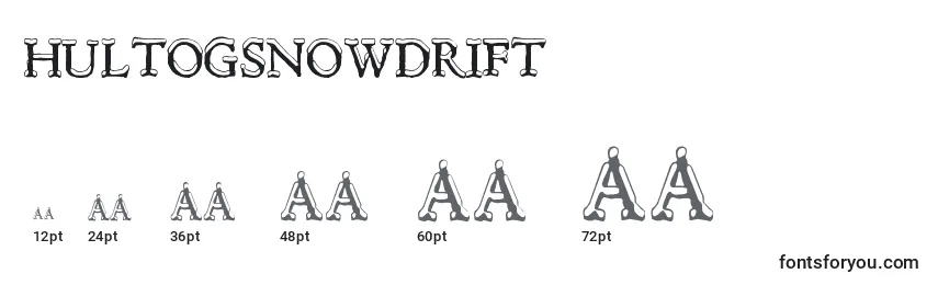 Размеры шрифта HultogSnowdrift