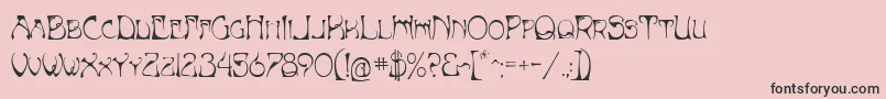 フォントArtNouveauBistroРЎap – ピンクの背景に黒い文字