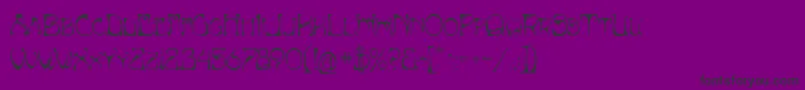ArtNouveauBistroРЎap-Schriftart – Schwarze Schriften auf violettem Hintergrund