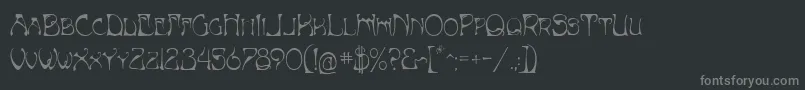 フォントArtNouveauBistroРЎap – 黒い背景に灰色の文字