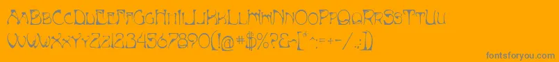 fuente ArtNouveauBistroРЎap – Fuentes Grises Sobre Fondo Naranja