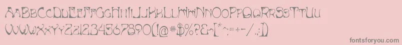 フォントArtNouveauBistroРЎap – ピンクの背景に灰色の文字