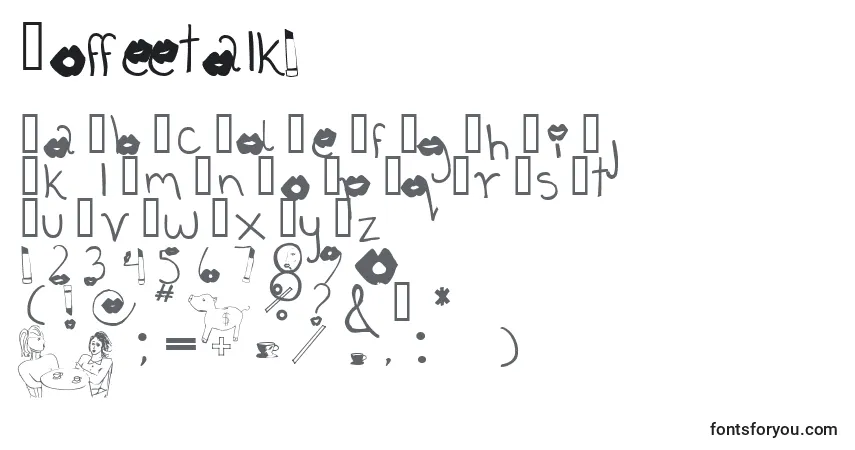 Шрифт Coffeetalk1 – алфавит, цифры, специальные символы