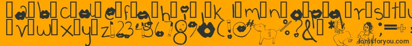 Fonte Coffeetalk1 – fontes pretas em um fundo laranja
