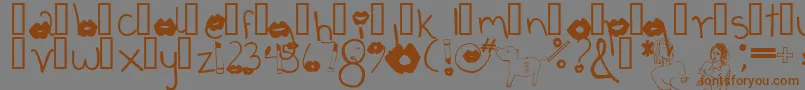 Coffeetalk1 Font – Brown Fonts on Gray Background