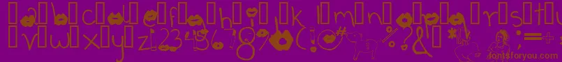 fuente Coffeetalk1 – Fuentes Marrones Sobre Fondo Morado