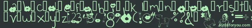 Fonte Coffeetalk1 – fontes verdes em um fundo preto
