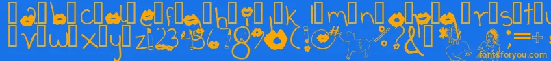 Шрифт Coffeetalk1 – оранжевые шрифты на синем фоне