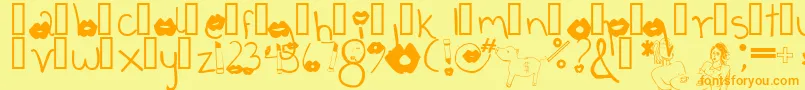 Шрифт Coffeetalk1 – оранжевые шрифты на жёлтом фоне
