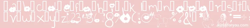 Fonte Coffeetalk1 – fontes brancas em um fundo rosa