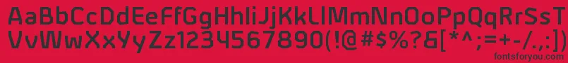 フォントAlphiisbRegular – 赤い背景に黒い文字