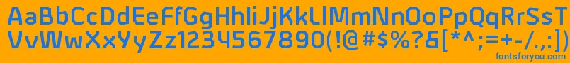 AlphiisbRegular Font – Blue Fonts on Orange Background